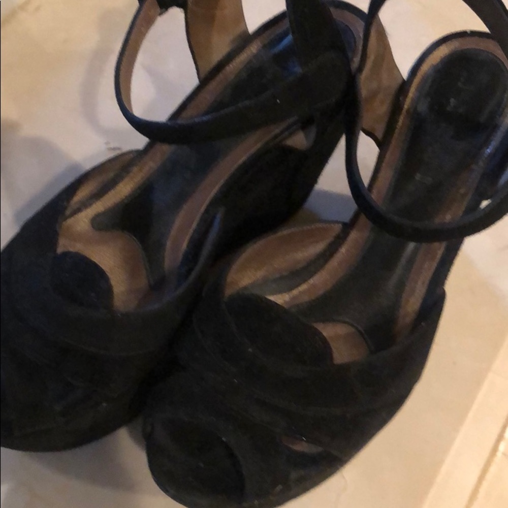 Marni suede black wedges